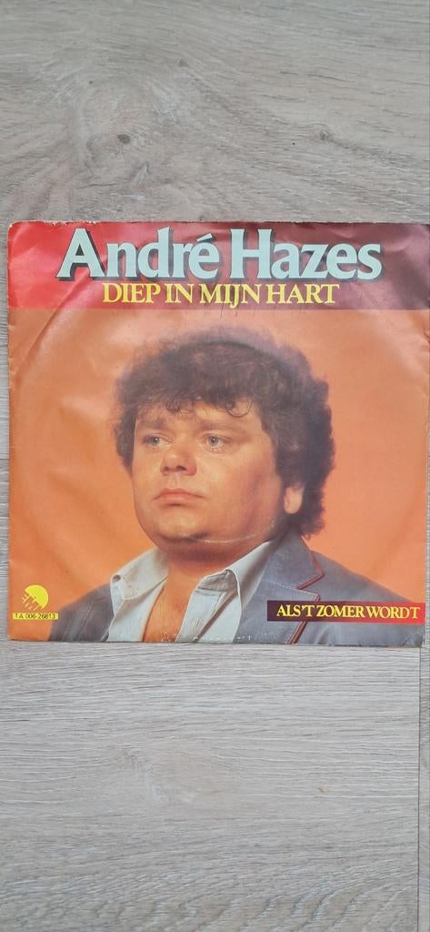 Singel Andre Hazes Diep in mijn hart., Cd's en Dvd's, Ophalen of Verzenden, Gebruikt, Overige formaten, Levenslied of Smartlap
