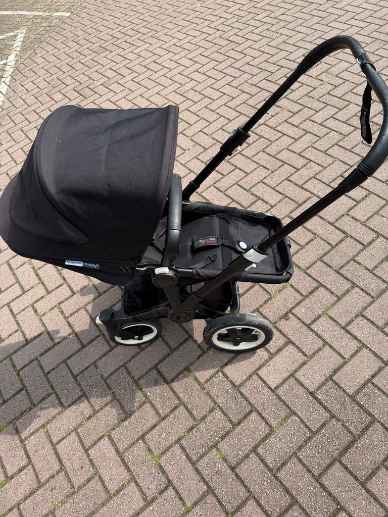 Bugaboo Donkey Duo Kinderwagen - Zwart, Kinderen en Baby's, Kinderwagens en Combinaties, Gebruikt, Ophalen of Verzenden, Combiwagen