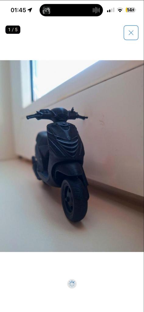 3D geprinte scooter model, Overige merken, 1:50 of kleiner, Overige typen, Nieuw
