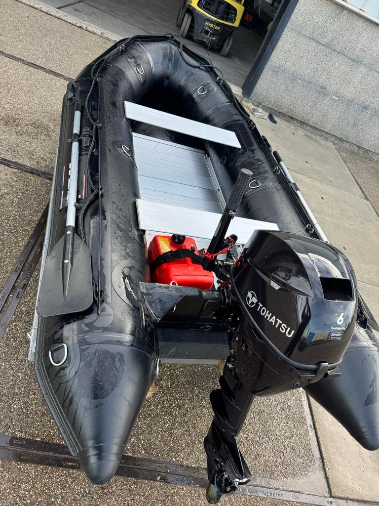Rubberboot bbline 320 met nieuwe motor!, Watersport en Boten, Rubberboten, Overige merken, Aluminium, Ophalen of Verzenden, Zo goed als nieuw