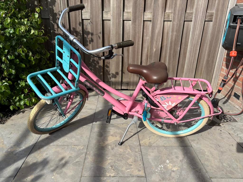Popal meisjes kinderfiets, Fietsen en Brommers, Fietsen | Meisjes, Ophalen, Gebruikt, Velgrem, Handrem