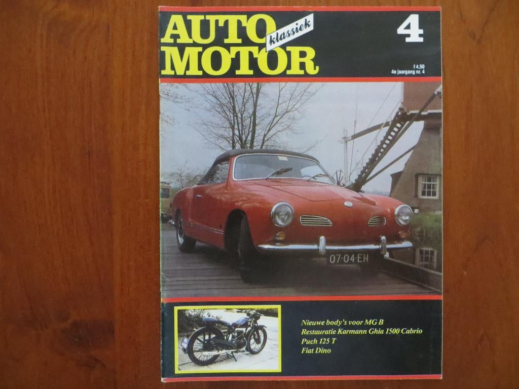 Auto Motor Klassiek 4 1988 MG B Volkswagen Karmann Ghia, Ophalen of Verzenden, Nieuw, Volkswagen