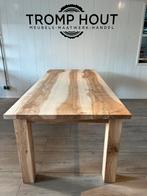 Unieke olijfessen eettafel 225 x 100 cm., Ophalen, Tromphout, 50 tot 100 cm, Tromphout
