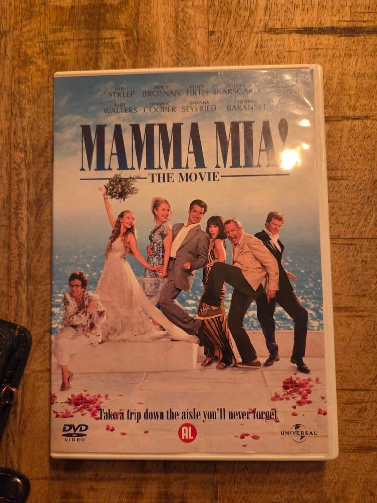 Mamma Mia dvd, Alle leeftijden, Ophalen of Verzenden, Zo goed als nieuw, Romantische komedie