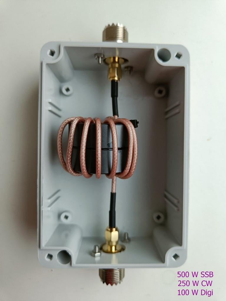 Mantelstroomfilter (1:1 balun) 500W voor HF (1,8-30 MHz) F/F, Telecommunicatie, Ophalen of Verzenden, Nieuw, Antenne
