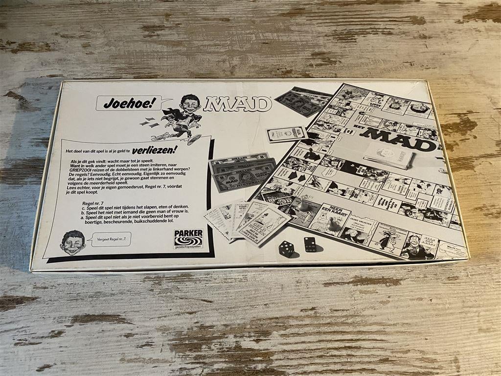 het mad spel parker gezelschapsspellen [s257], Hobby en Vrije tijd, Gezelschapsspellen | Bordspellen, Verzenden, Zo goed als nieuw