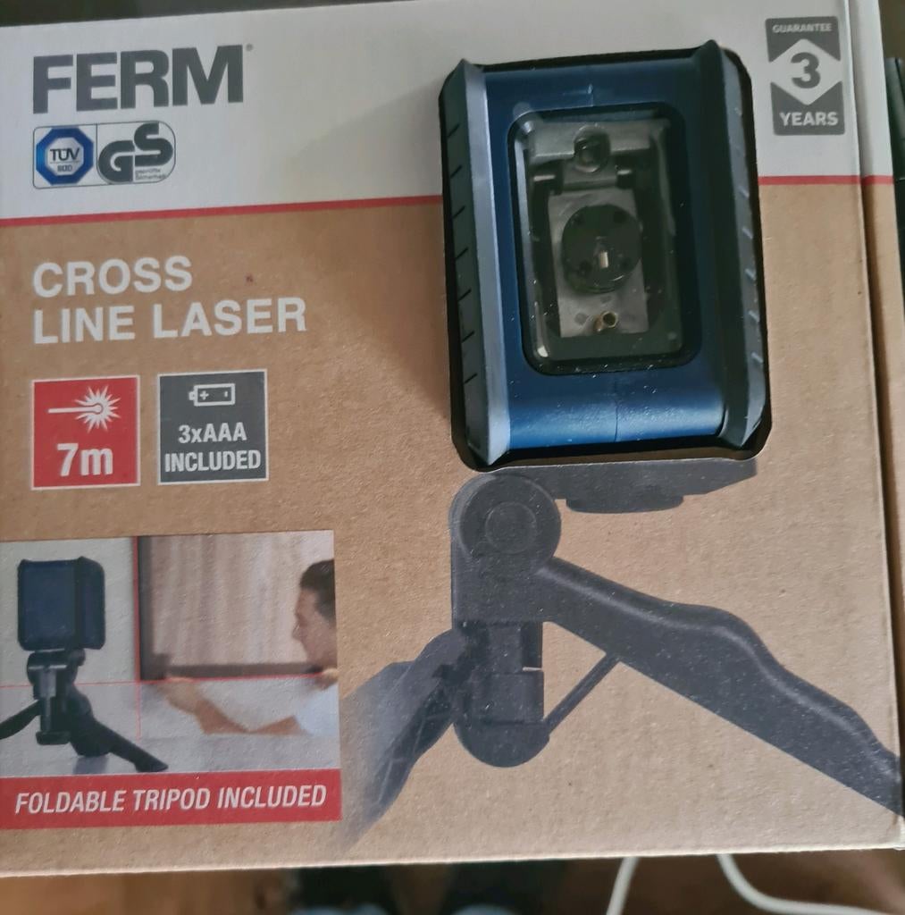 Ferm kruislijn laser, Doe-het-zelf en Verbouw, Ophalen of Verzenden, Nieuw, Overige meters