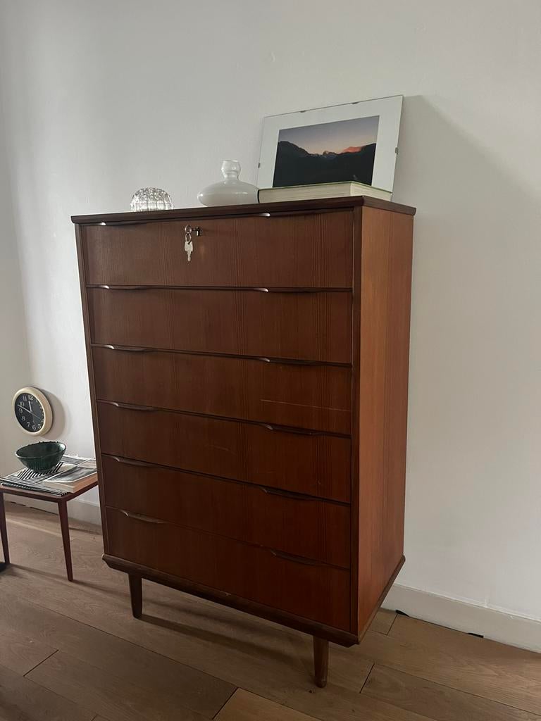 Teakhouten ladekast, Deens design 1960s, Ophalen, Gebruikt