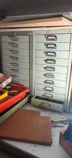 Vintage Industriële Backfield Ladekast - 10 Laden, Huis en Inrichting, Kasten | Ladekasten, Ophalen