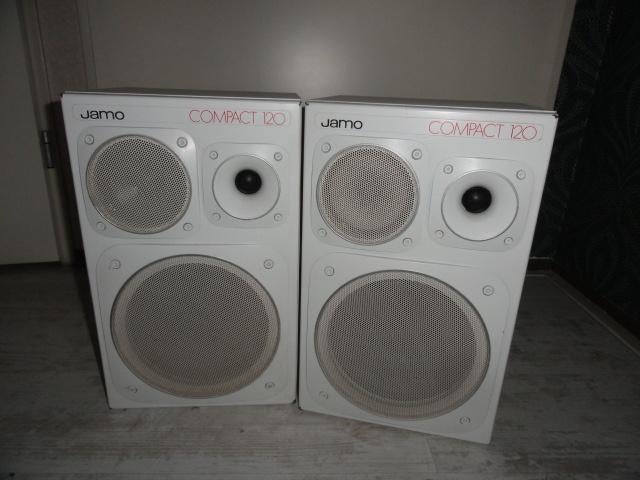 Jamo Compact 120 Speaker set 10 EURO, Audio, Tv en Foto, Luidsprekers, Ophalen, Gebruikt, Front, Rear of Stereo speakers, Jamo