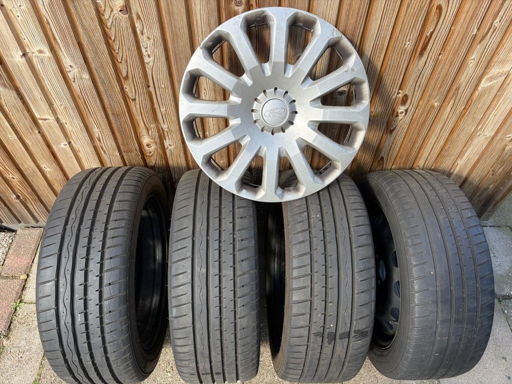 Set zomerbanden en velgen Ford. Zomerbanden Hankook, Auto-onderdelen, Banden en Velgen, 15 inch, Ophalen of Verzenden, Band(en)