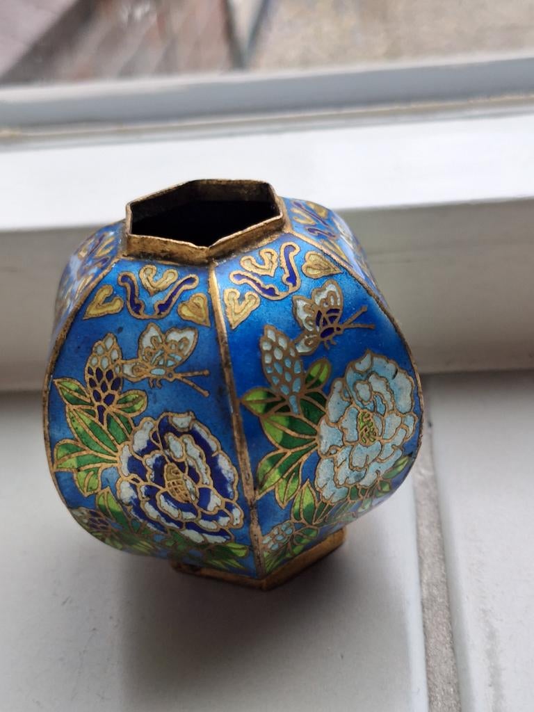 Cloisonne vaasjes, Ophalen of Verzenden