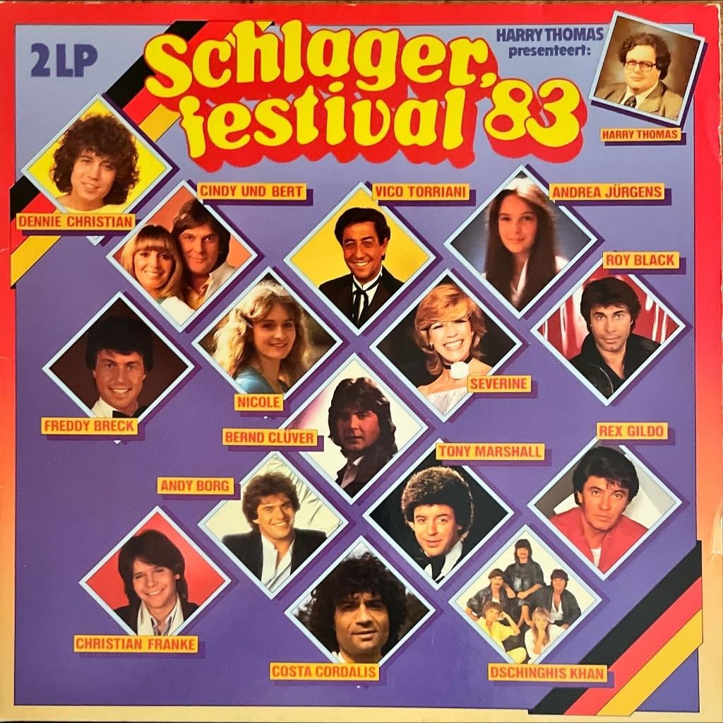 Schlager festival '83 (dubbel LP) - Vinyl, Gebruikt, Wereldmuziek, 1980 - 1989, Ophalen of Verzenden