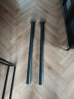 Gratis metalen bartafelpoten (2 stuks) - Antraciet, Ophalen, Tafelpoot, Gebruikt, 50 tot 100 cm