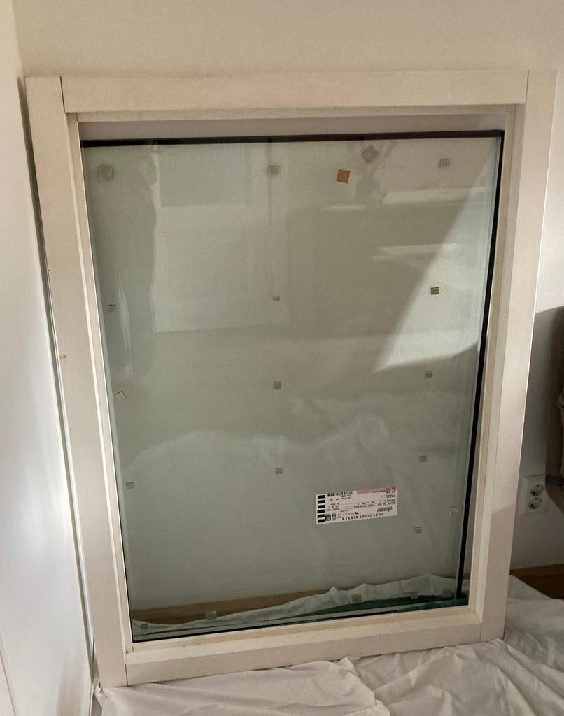 Nieuw hardhouten raamkozijn met hr++ glas, Doe-het-zelf en Verbouw, Glas en Ramen, Ophalen, Nieuw, Gevelraam of Ruit