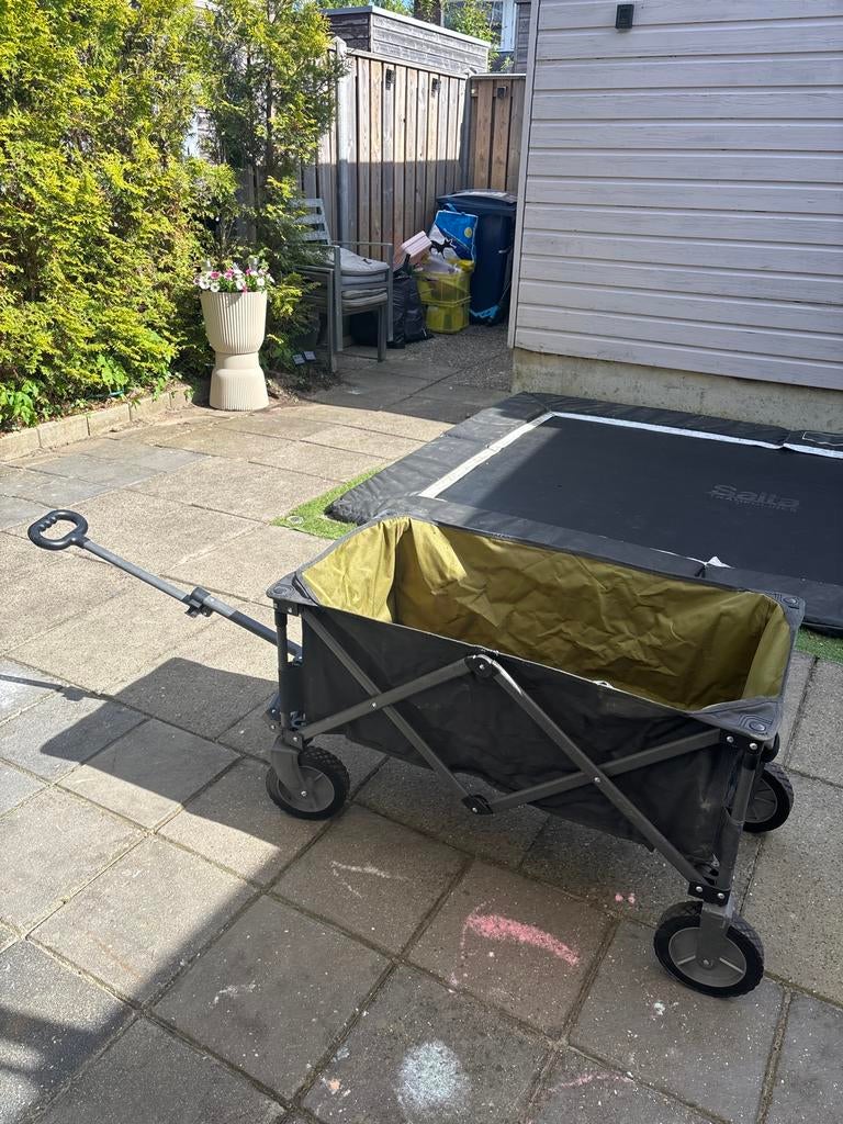 HIKENTURE Opvouwbare trolley voor alle terreinen, compact en licht, 4,5 kg - 65 l, belasting 100 kg, 360° wielen en verstelbare handgreep, opvouwbaar, ideaal voor strand, camping, winkelen, tuin