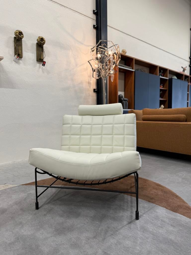 Nieuw Leolux Volare Fauteuil wit leer design stoel, Huis en Inrichting, Fauteuils, Nieuw, Ophalen of Verzenden, 50 tot 75 cm, Harvink Jori Rolf Benz Design on Stock Eyye Montis Evidence