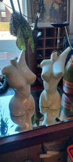 Decoratieve torso beelden - set van 2 ,lijkt marmer, Ophalen of Verzenden