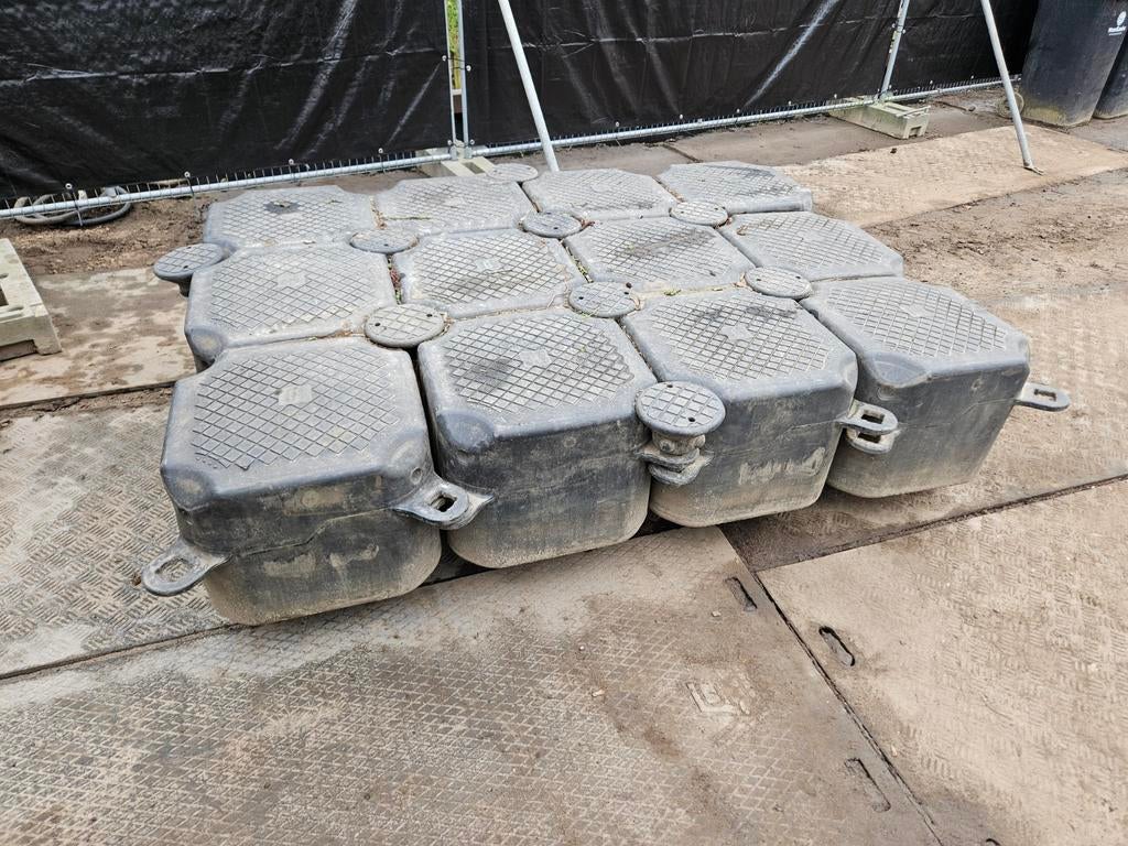 Modulaire werkponton / drijvende steiger (12 stuks), Ophalen of Verzenden, Gebruikt