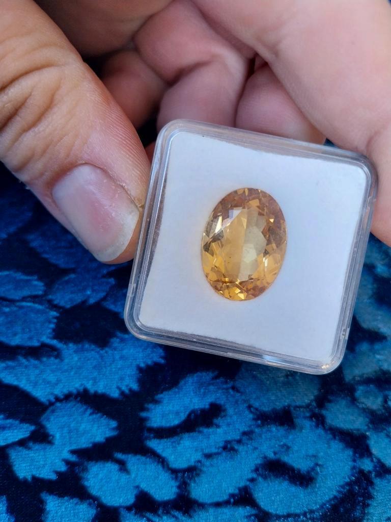 Zeer grote 14ct gele beryl, Ophalen of Verzenden