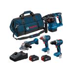 Bosch Set van 4 18V-machines, Nieuw, Ophalen of Verzenden, Boor- en Schroefmachine, Minder dan 400 watt