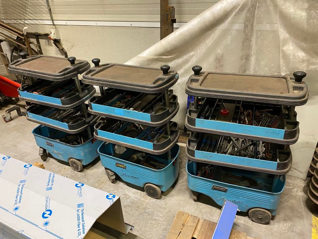 Gereedschapswagen Hazet model 166C met gereedschap, Ophalen, Gebruikt