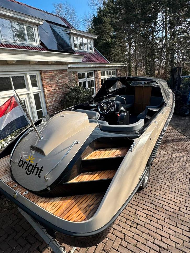 Oud Huijzer 700 Tender 70pk Yamaha *ZEER NETJES* BOEGSCHROEF, Watersport en Boten, Sloepen, Zo goed als nieuw, 70 pk of meer, 6 meter of meer