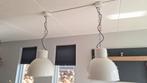 Hanglamp (2 stuks) VT Wonen Wit, Huis en Inrichting, Lampen | Hanglampen, Ophalen, Stoer Industrieel, Zo goed als nieuw, Metaal