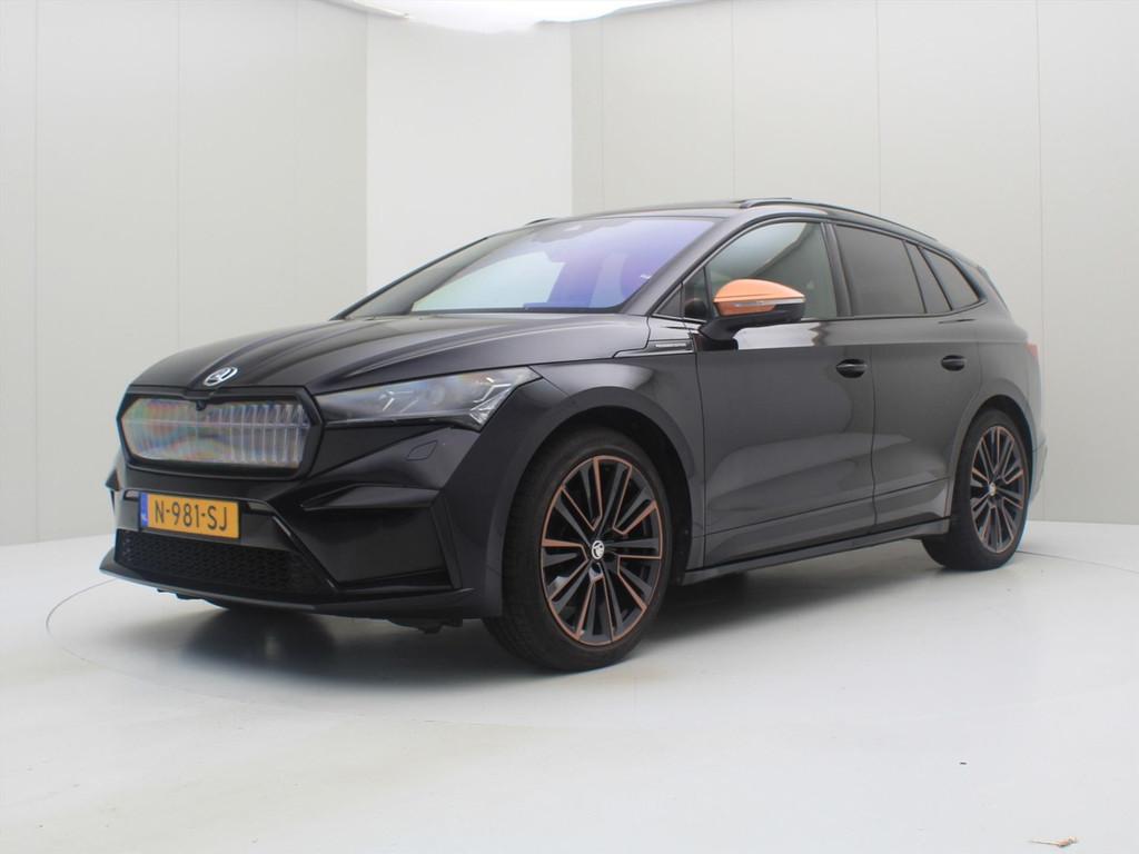 Skoda Enyaq Iv 80 Founders Edition 83kWh 204pk 90% SoH [ PAN, Auto's, Skoda, Achterwielaandrijving, Gebruikt, Zwart, Zwart