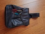 Zwarte lederen rugtas Micmacbags, Ophalen of Verzenden, Zo goed als nieuw, Overige merken