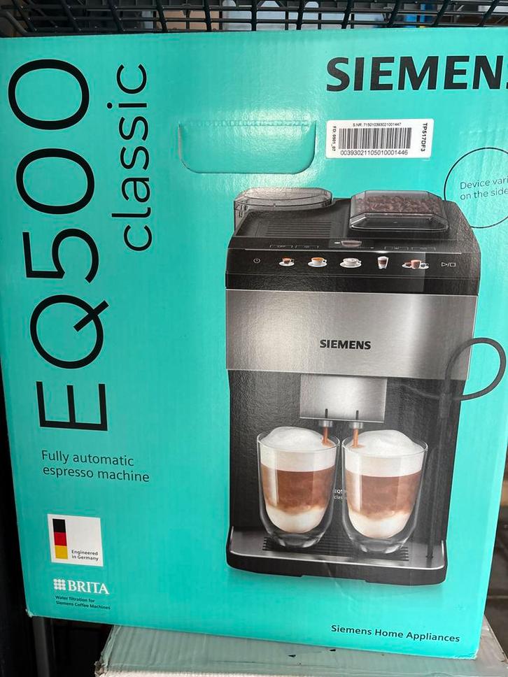 Siemens EQ500 Classic Espresso Machine, Witgoed en Apparatuur, Koffiezetapparaten, Zo goed als nieuw, Koffiebonen, Espresso apparaat