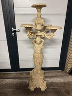 Zware massieve brocante kandelaar, Tuin en Terras, Tuinbeelden, Ophalen, Metaal