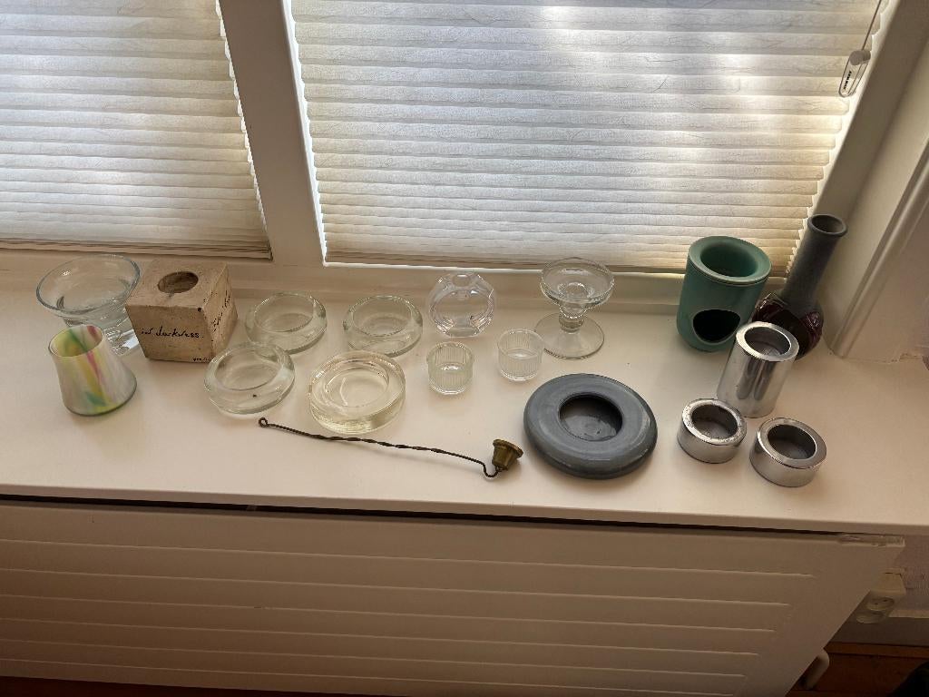 Set kaarsenhouders (waxinelichtjes), Ophalen of Verzenden, Zo goed als nieuw, Overige materialen, Minder dan 25 cm