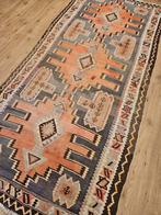 Vintage handgeweven perzische wollen kelim 293x126, Info@SlatsAntiek.nl, 100 tot 150 cm, 200 cm of meer, Ophalen of Verzenden