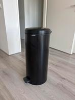 Brabantia prullenbak - Zwart, met pedaal, Ophalen, Gebruikt, Met pedaal, 30 tot 40 liter