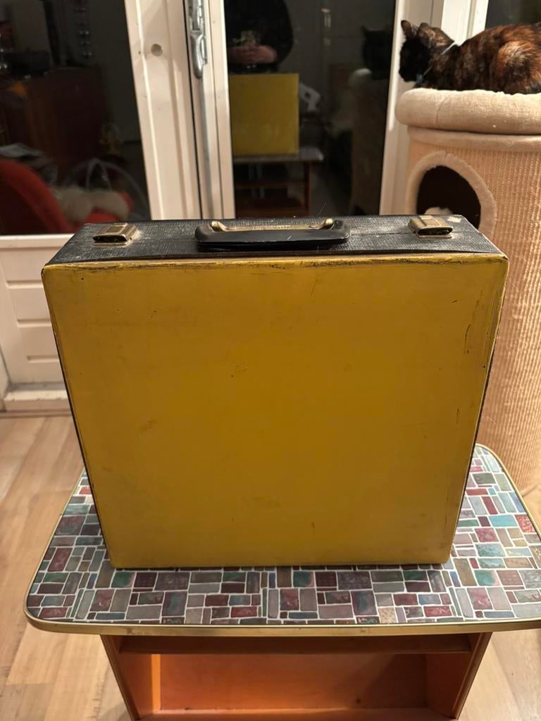 Vintage 60/70 platenkoffer van bevon, Ophalen of Verzenden, Gebruikt, Overige merken