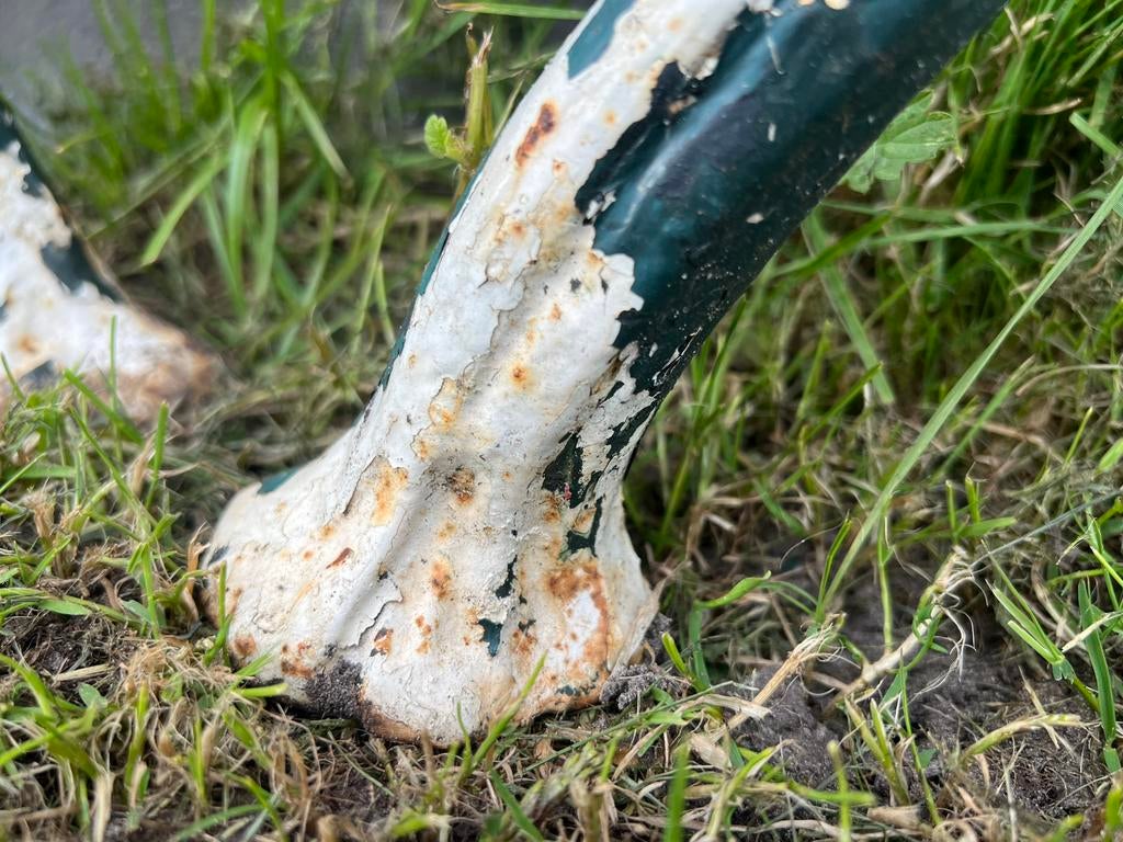 SET ANTIEKE ZIJSTUKKEN PARKBANK, Tuin en Terras, Tuinbanken, Ophalen, Gebruikt, Metaal