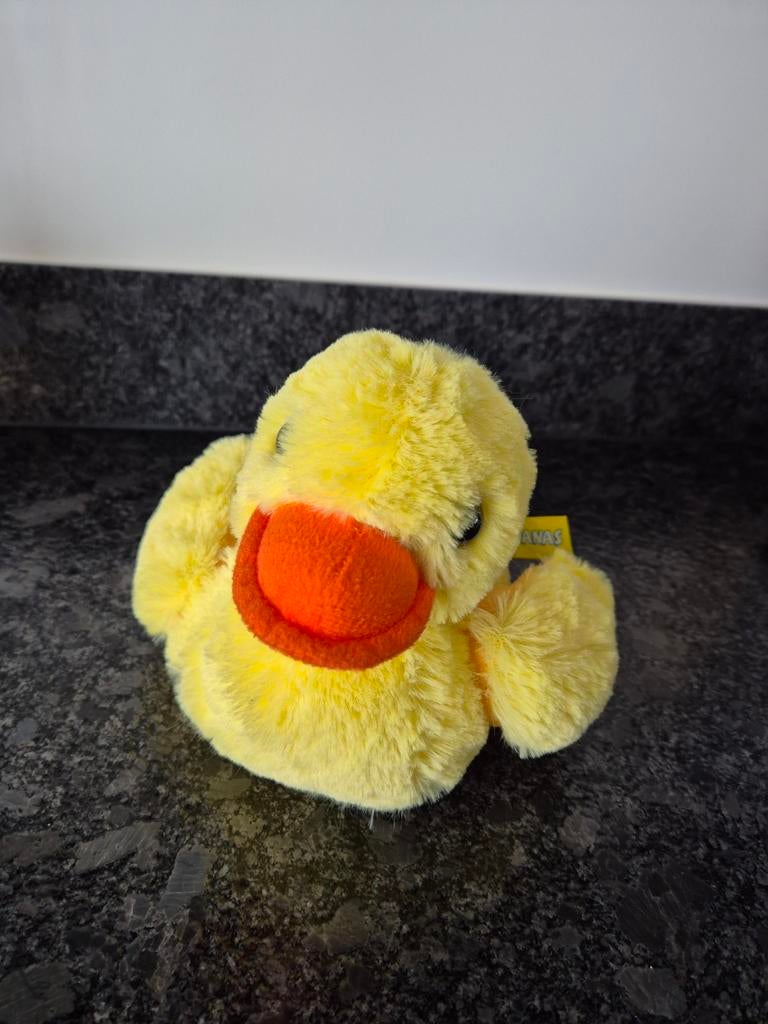BANANAS - Knuffel Eend geel, Ophalen of Verzenden, Zo goed als nieuw, Eend