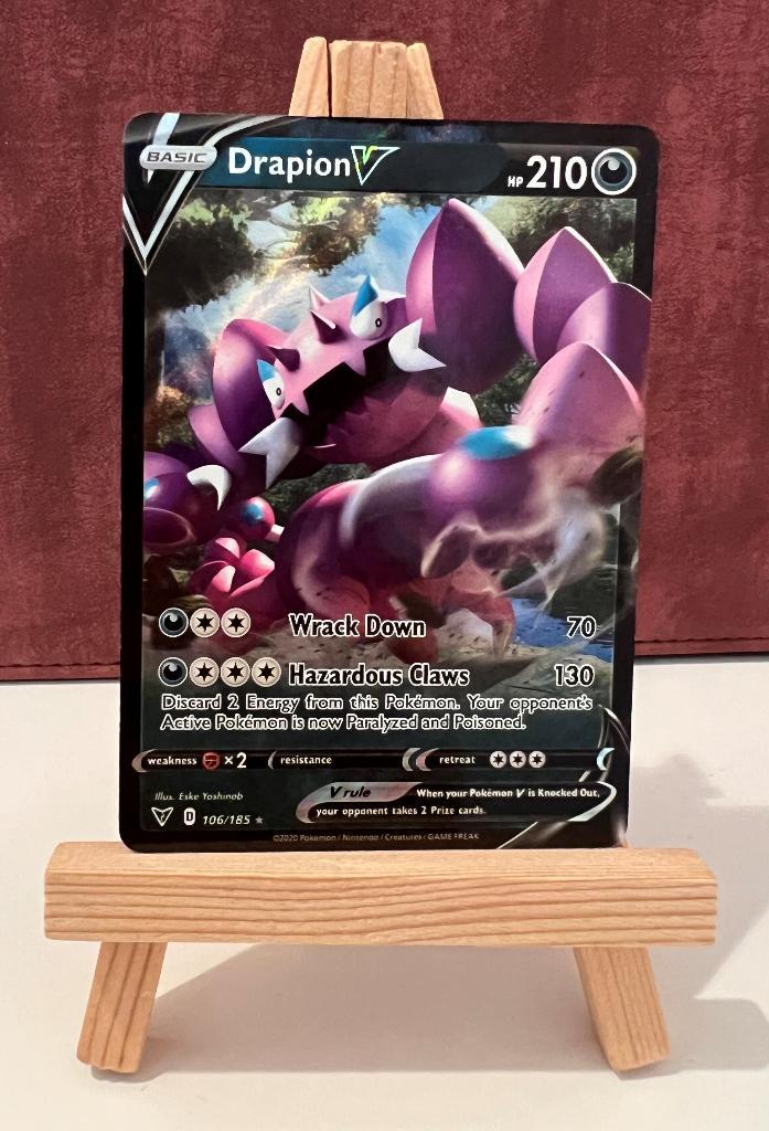 Drapion V 106-185 Vived Voltage Pokémon Kaart, Hobby en Vrije tijd, Verzamelkaartspellen | Pokémon, Nieuw, Losse kaart, Verzenden