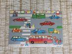 2266 vintage houten puzzel 30x20 cm verkeer simpex toys, Ophalen of Verzenden, Minder dan 10 stukjes, Zo goed als nieuw, 6 maanden tot 2 jaar