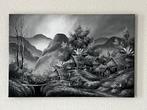 schilderij aziatisch landschap, Antiek en Kunst, Kunst | Schilderijen | Klassiek, Ophalen