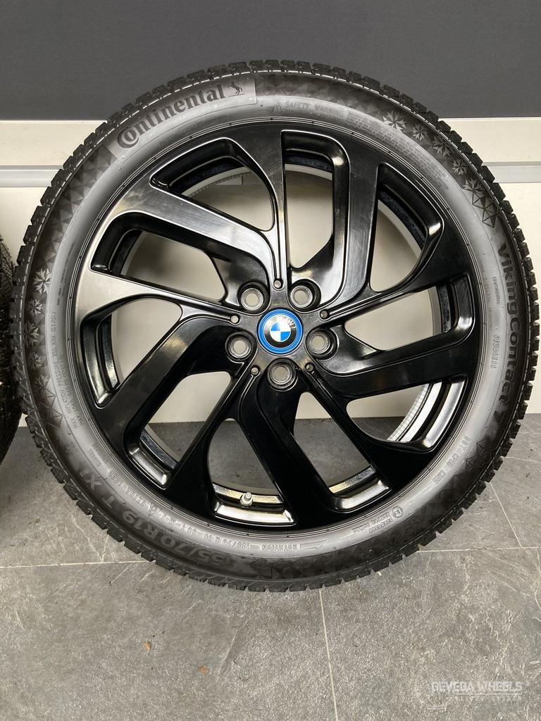 19” originele BMW i3 velgen + winterbanden 5x112 428 6887937, 19 inch, Gebruikt, 155 mm, -
