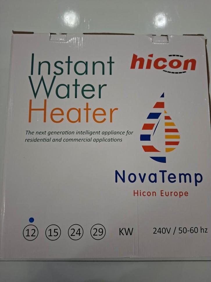 Hicon NovaTemp Instant Water Heater - Nieuw in doos, Doe-het-zelf en Verbouw, Geisers en Boilers, Ophalen of Verzenden