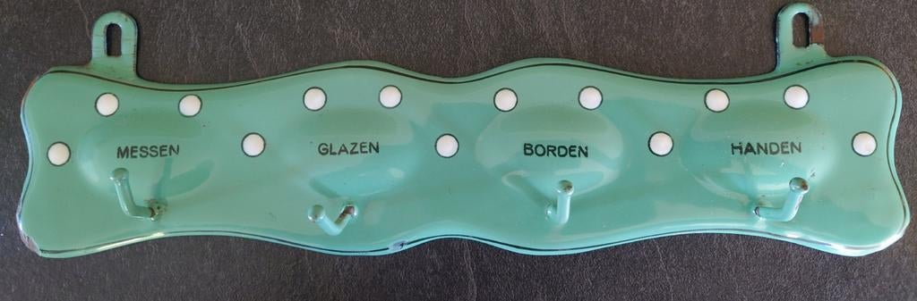 Emaille wandkapstok haakjes, Ophalen of Verzenden, Huis en Inrichting