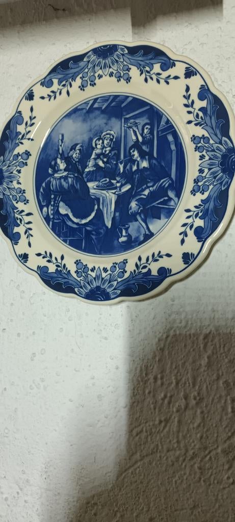 Antiek Delfts Blauw Regina Wandbord - Holland, Antiek en Kunst, Ophalen of Verzenden