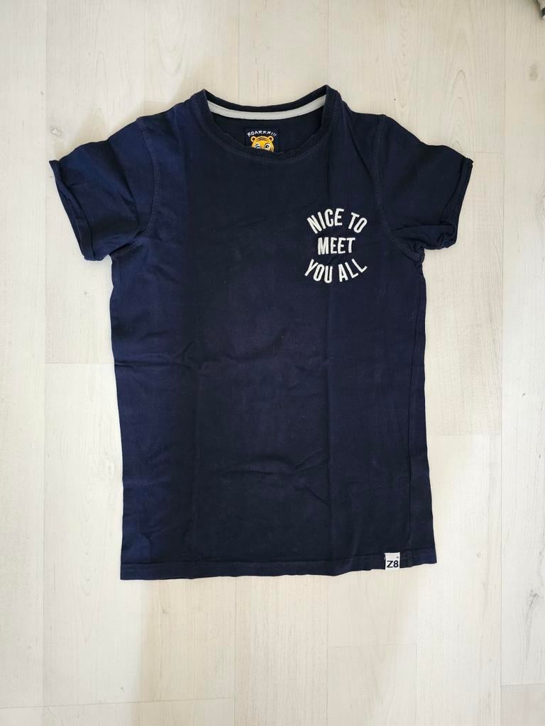 Donkerblauw shirt Z8 maat 140/146, Kinderen en Baby's, Kinderkleding | Maat 140, Z8, Ophalen of Verzenden, Zo goed als nieuw, Shirt of Longsleeve
