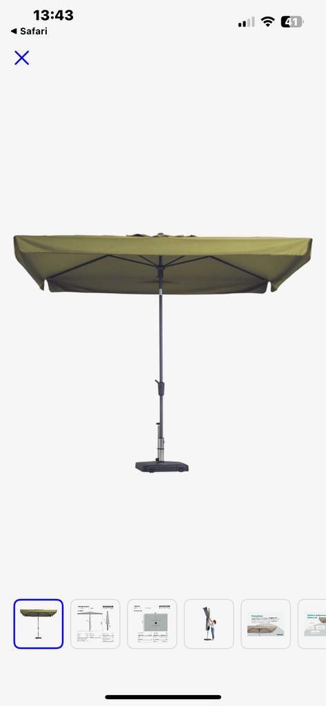 Madison Delos Luxe Parasol 200x300 cm – Topline – Nieuw in d, Q, Partytent, Nieuw, Xc