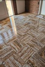 Gebruikte Travetin Tegels 40x40 - 50+ m2, Ophalen, 40 tot 60 cm, Gebruikt, 40 tot 60 cm