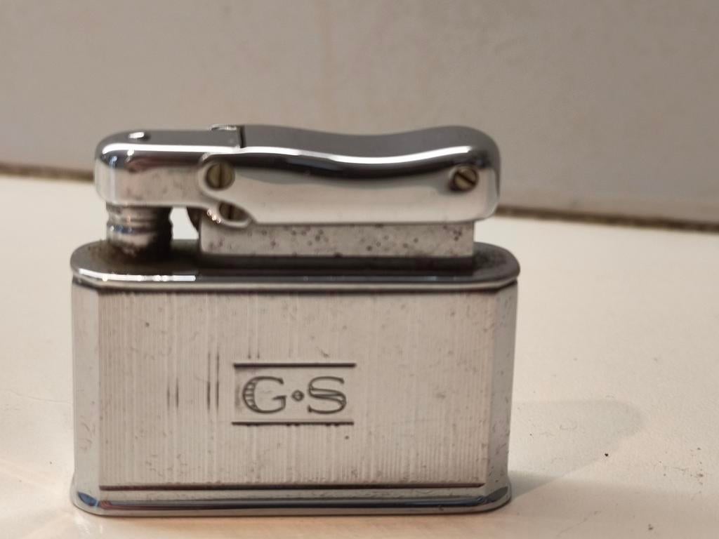 Vintage Colibri  aansteker met initialen G.S., Verzamelen, Ophalen of Verzenden, Gebruikt, Aansteker