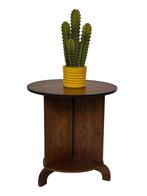 Art Deco Bijzettafel Tafeltje Eiken Design Minimalistisch, Gebruikt, Art Deco, Art Deco, Ophalen of Verzenden